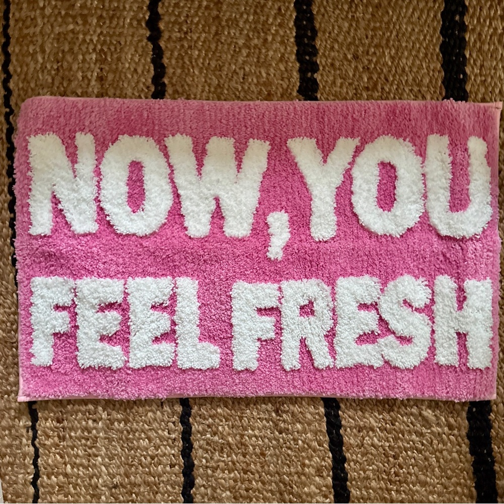 NWOT Pink Bath Rug